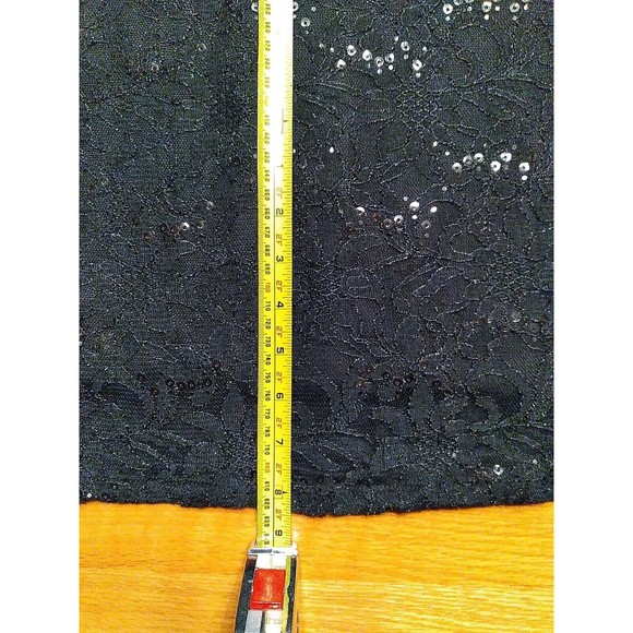 Womans Plus YOURS Black Lace & Sequines Party Holiday Lined Top Blouse sz 30/32 - Picture 5 of 10